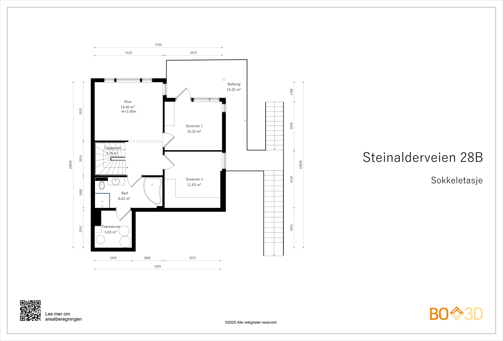 Plantegning sokkeletasje Galleribilde