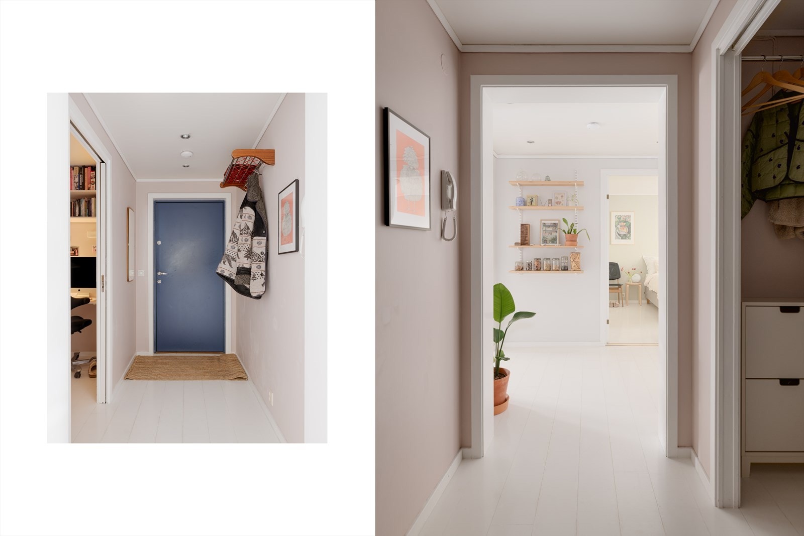 En lys og luftig entré ønsker deg velkommen hjem. Galleribilde