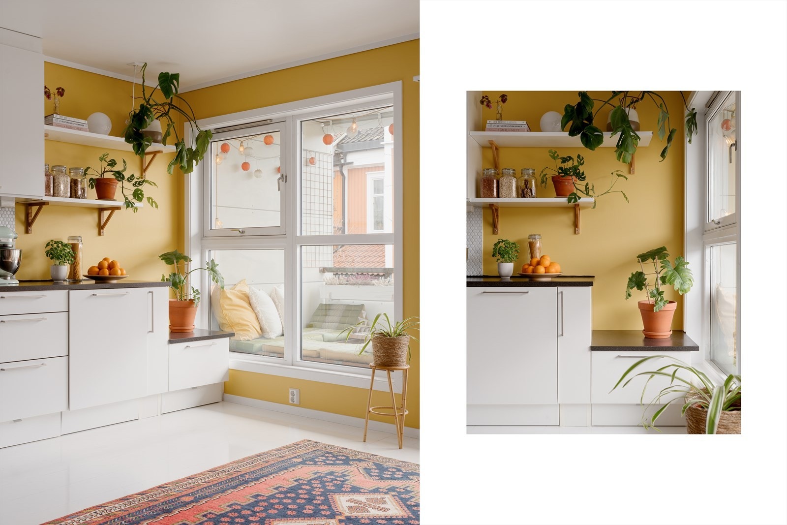 Kjøkkenet er smakfullt innredet. Her kan du nyte morgenkaffen! Galleribilde