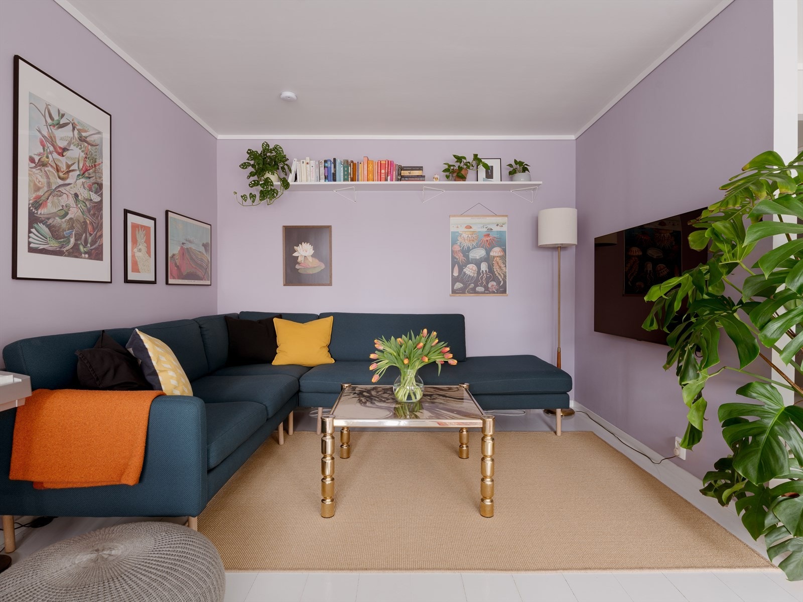 I stuen har du god plass til stor sofa. Her kan du trekke deg tilbake og se en god film! Galleribilde