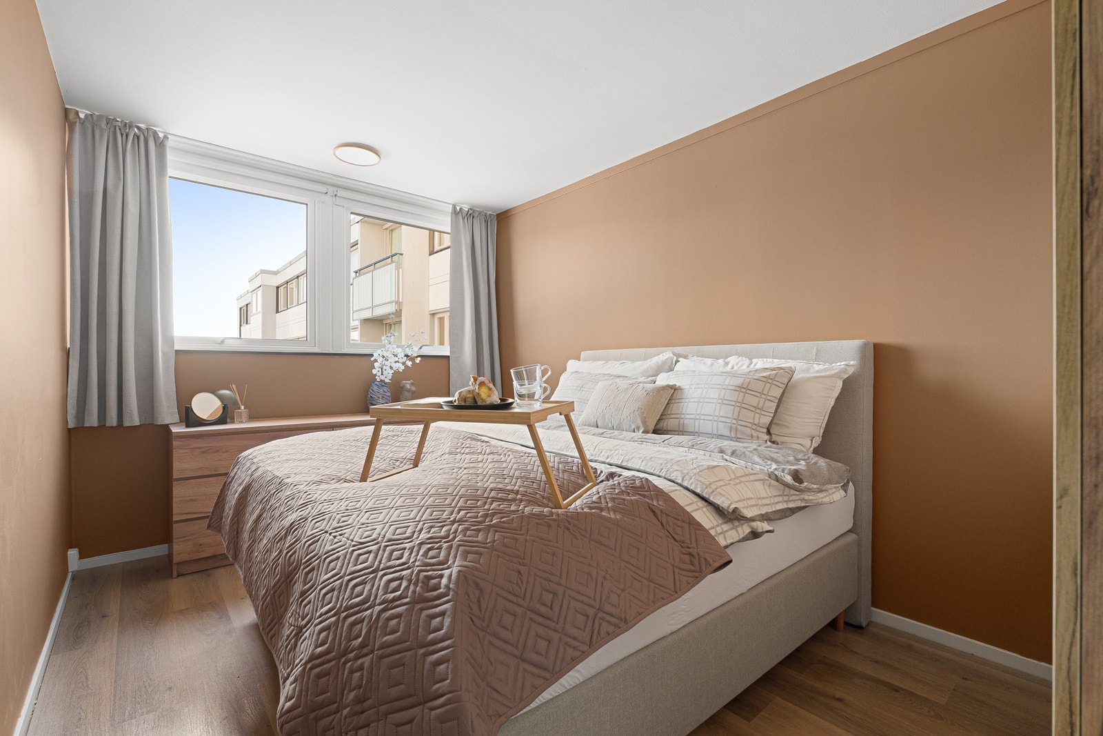 Lekkert soverom på 12 m². Galleribilde