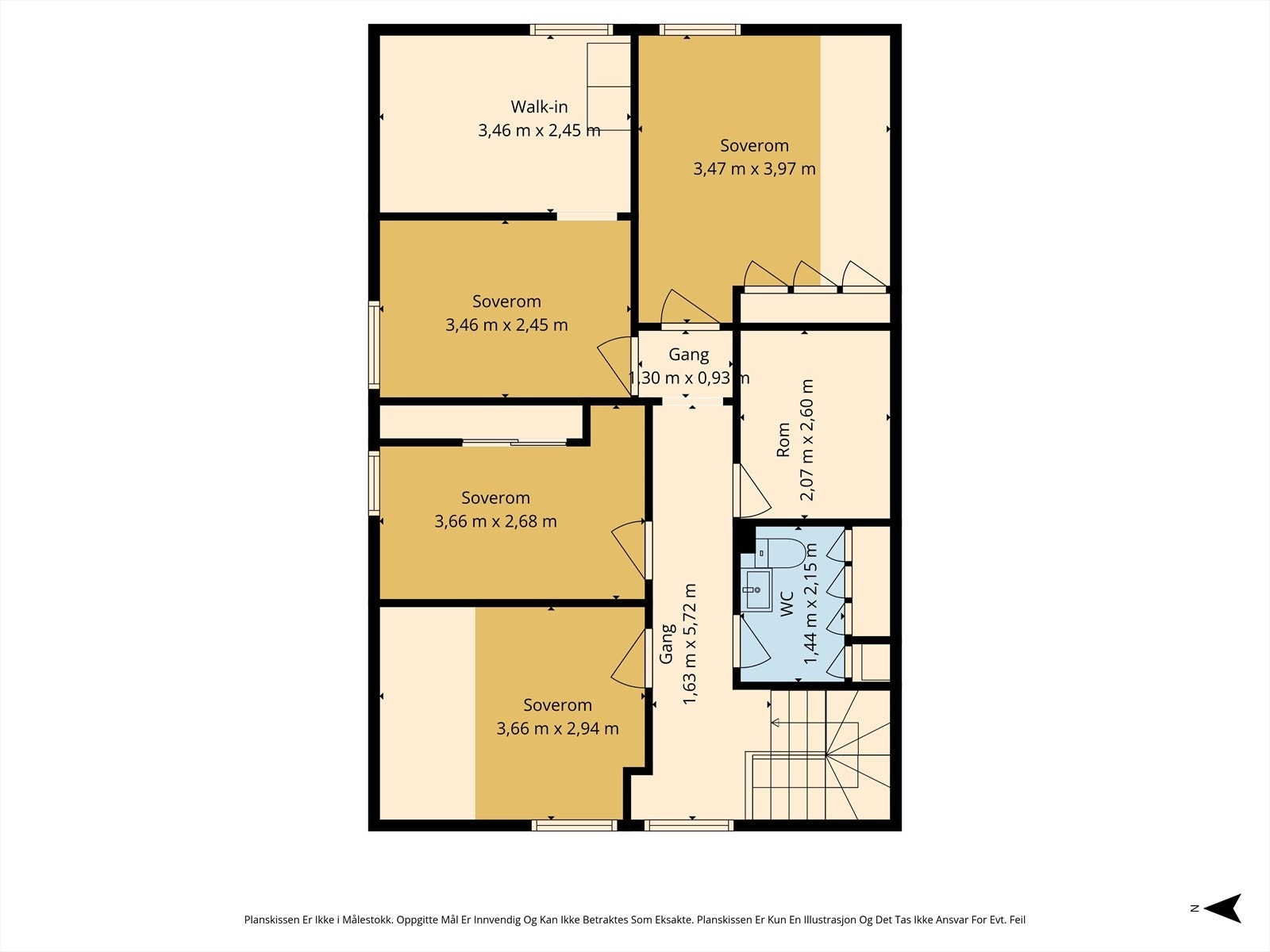 Plantegning i 2D - 2. etasje Galleribilde