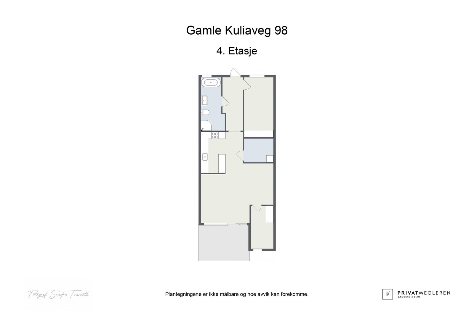 Planskisse over leiligheten Galleribilde