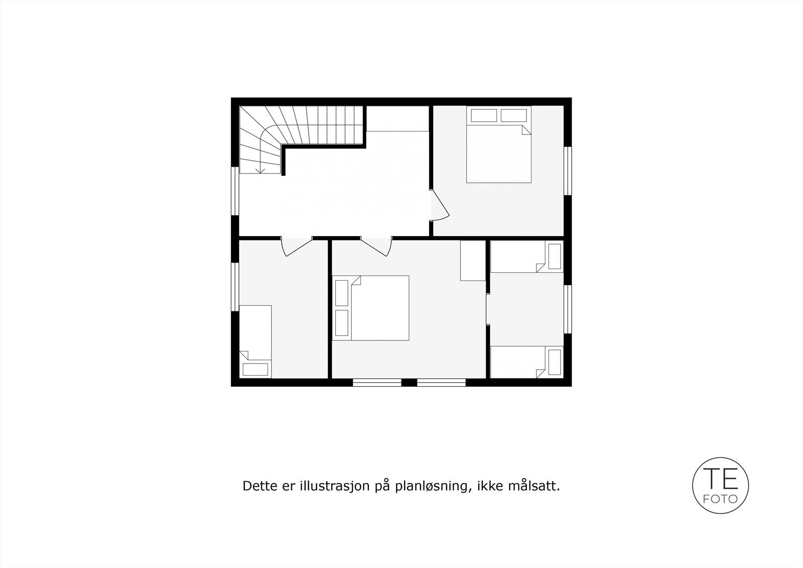 Plantegning loft. Galleribilde