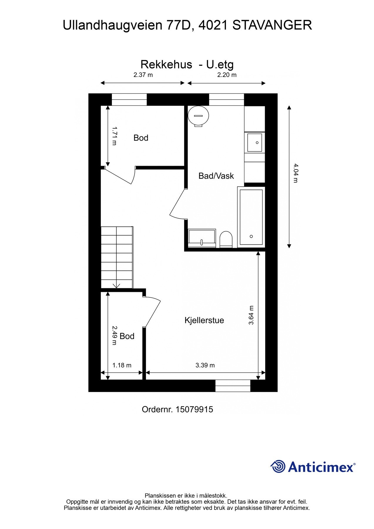 Plantegning kjeller Galleribilde