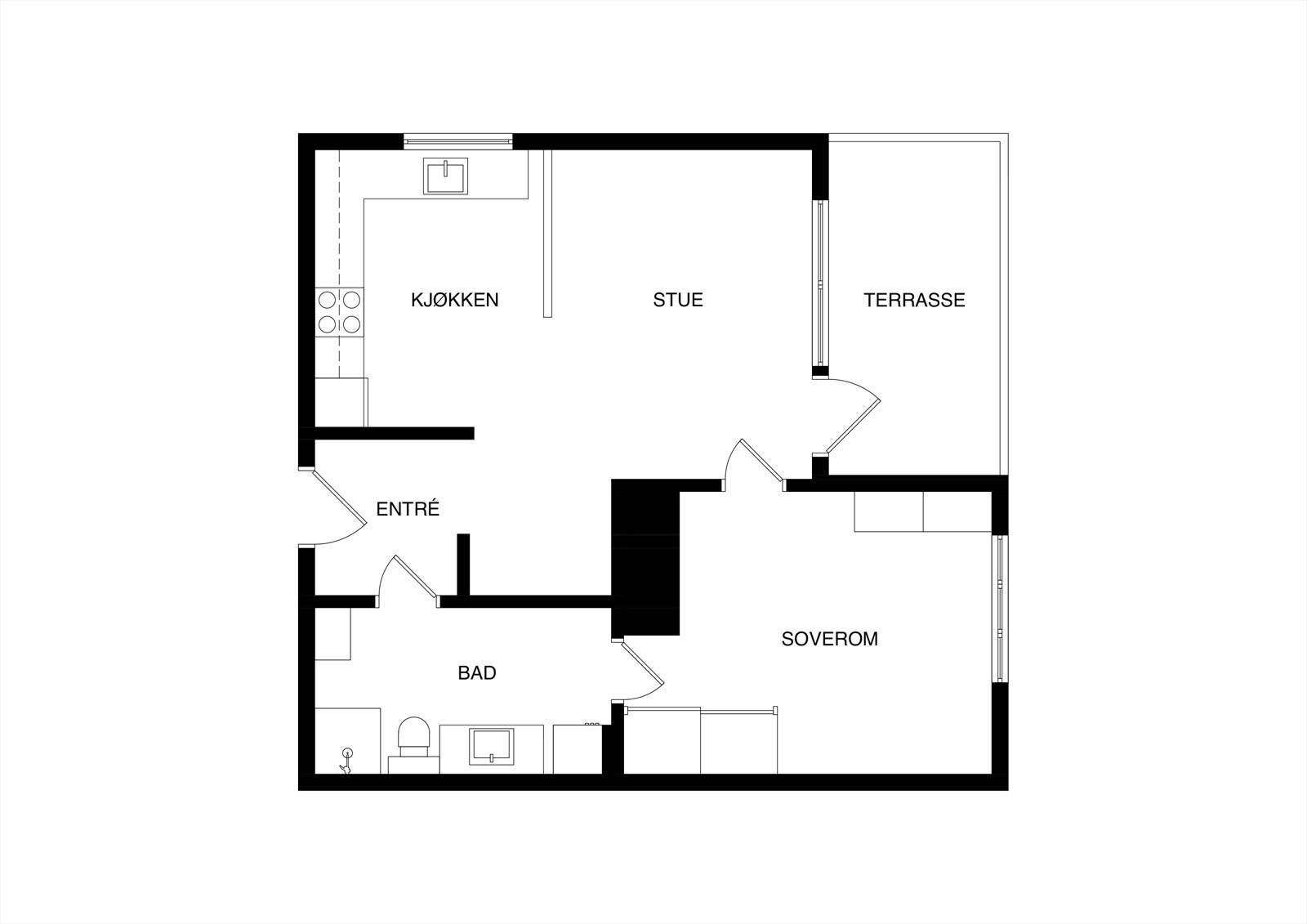 Plantegning 1.etasje Galleribilde