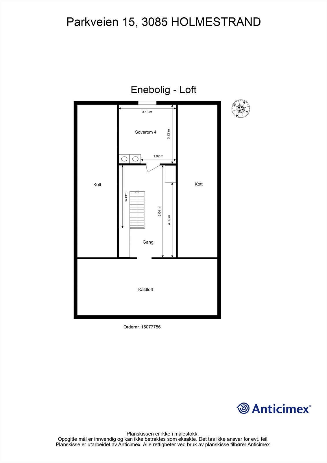 Plantegning loft Galleribilde