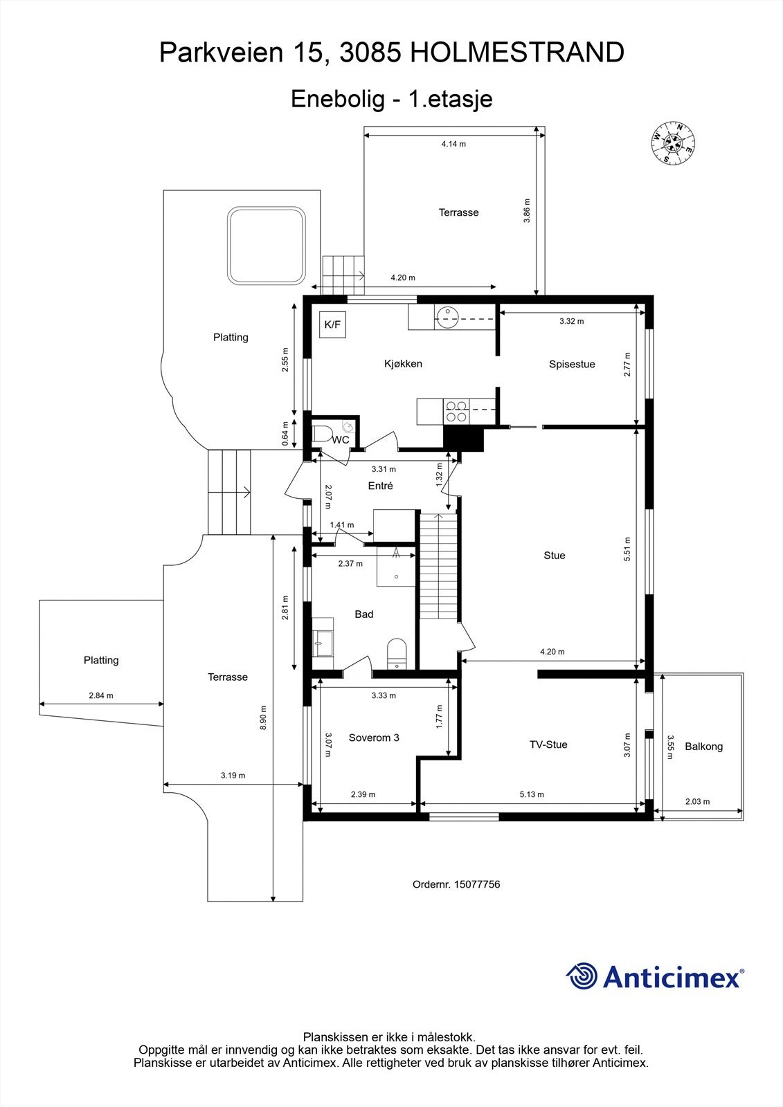 Plantegning 1. etasje Galleribilde
