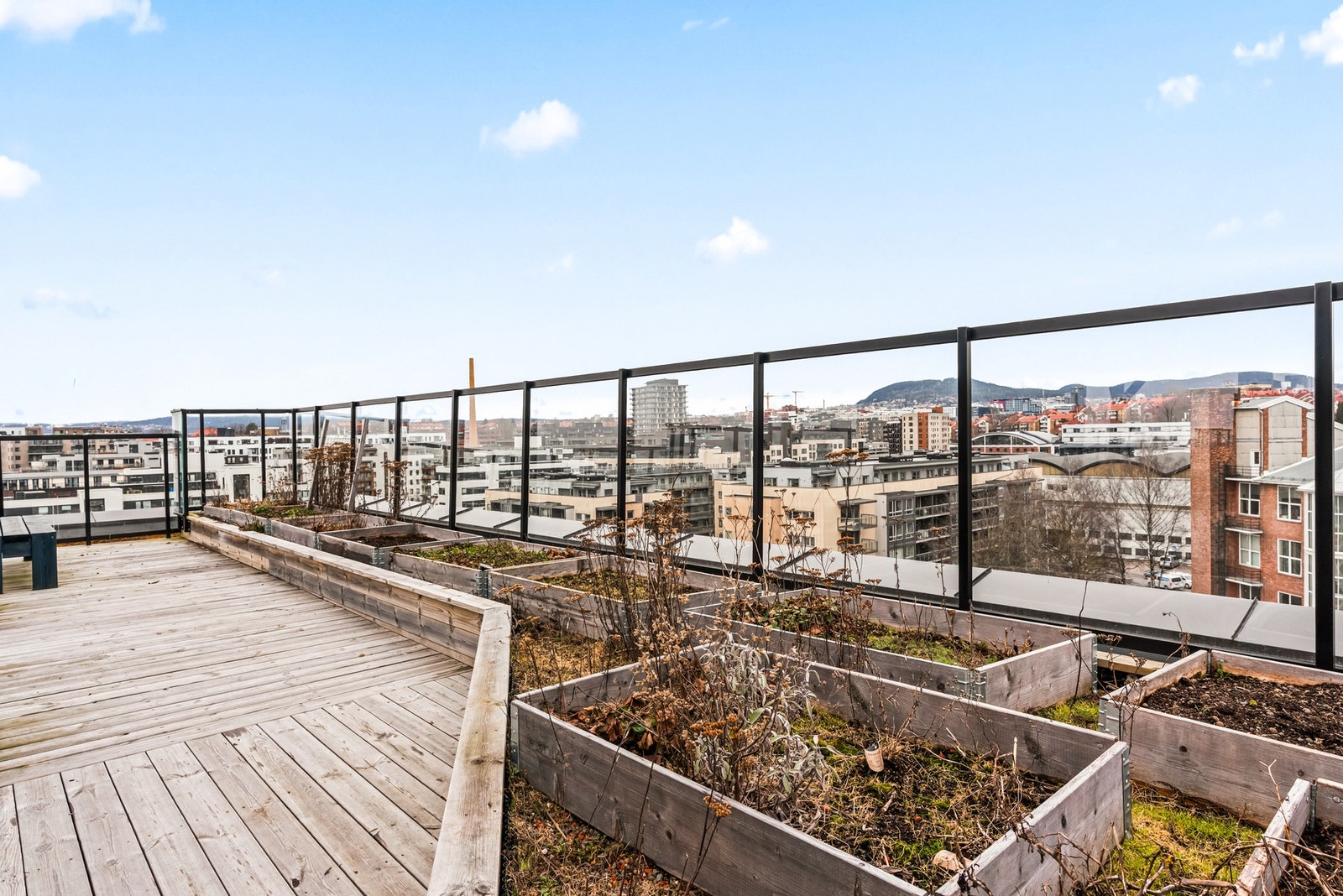 Her finner du også pallekasser for dyrking av blomster og grønnsaker. Galleribilde