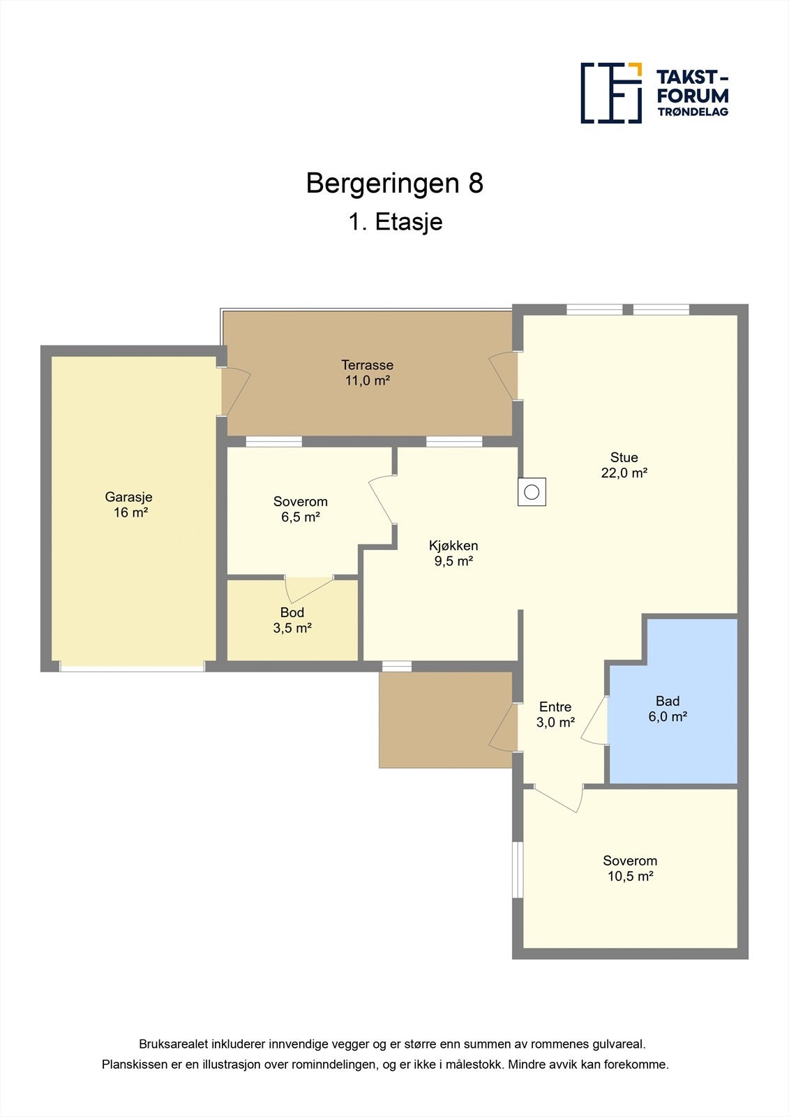 Skissert plantegning. Galleribilde