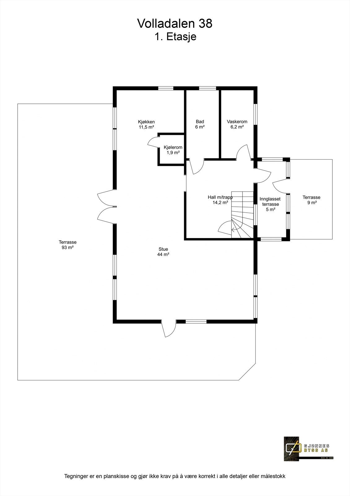 Planskisse 1.etasje. Galleribilde