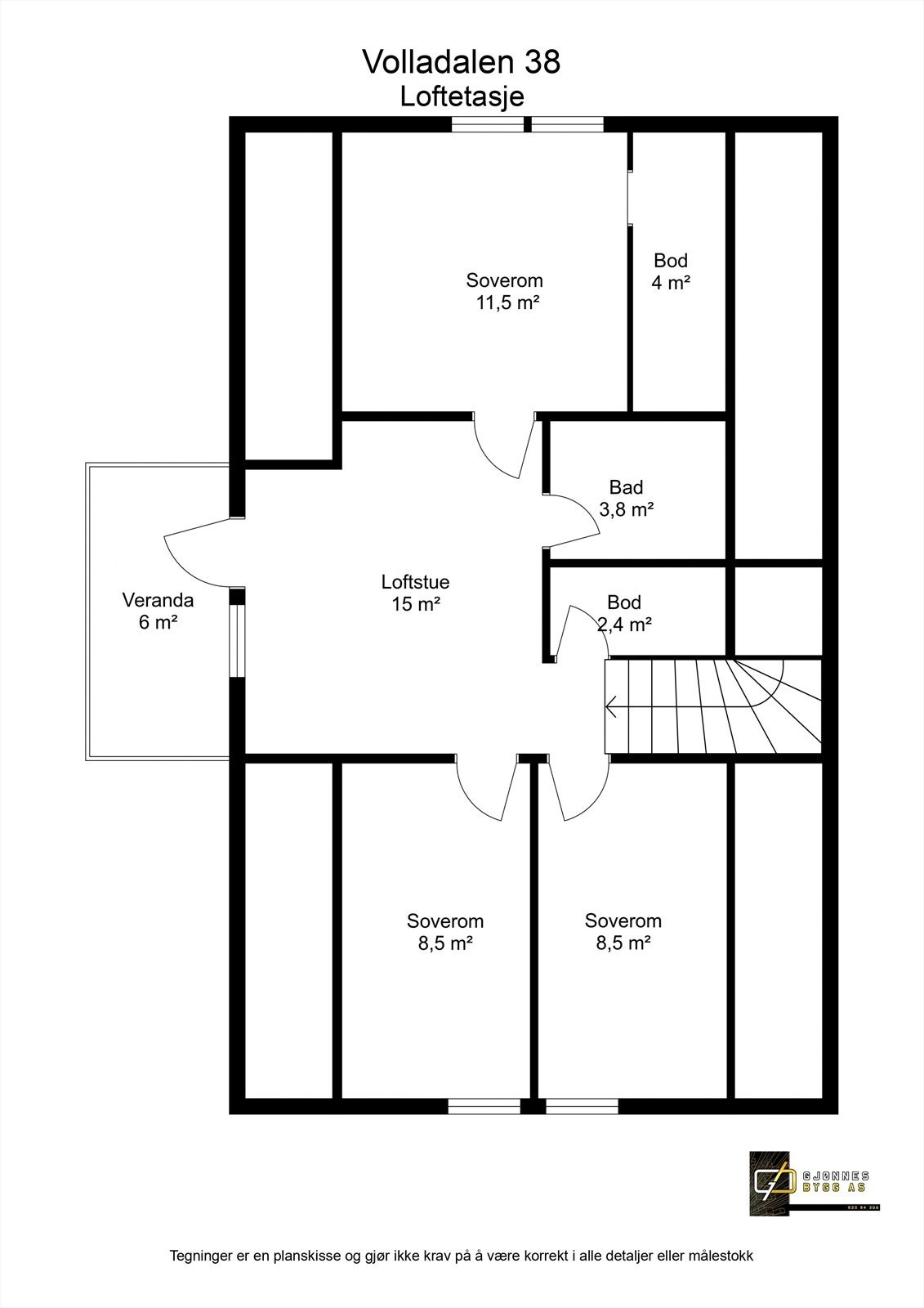 Planskisse 2.etasje. Galleribilde