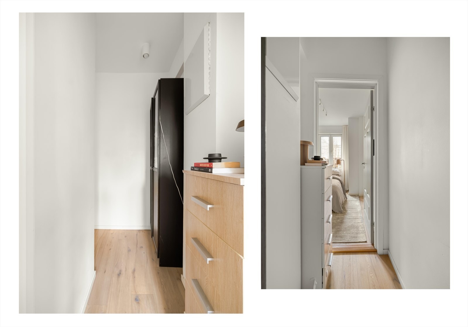 Soveromsgang med plass til oppbevaringsmøbler. Galleribilde