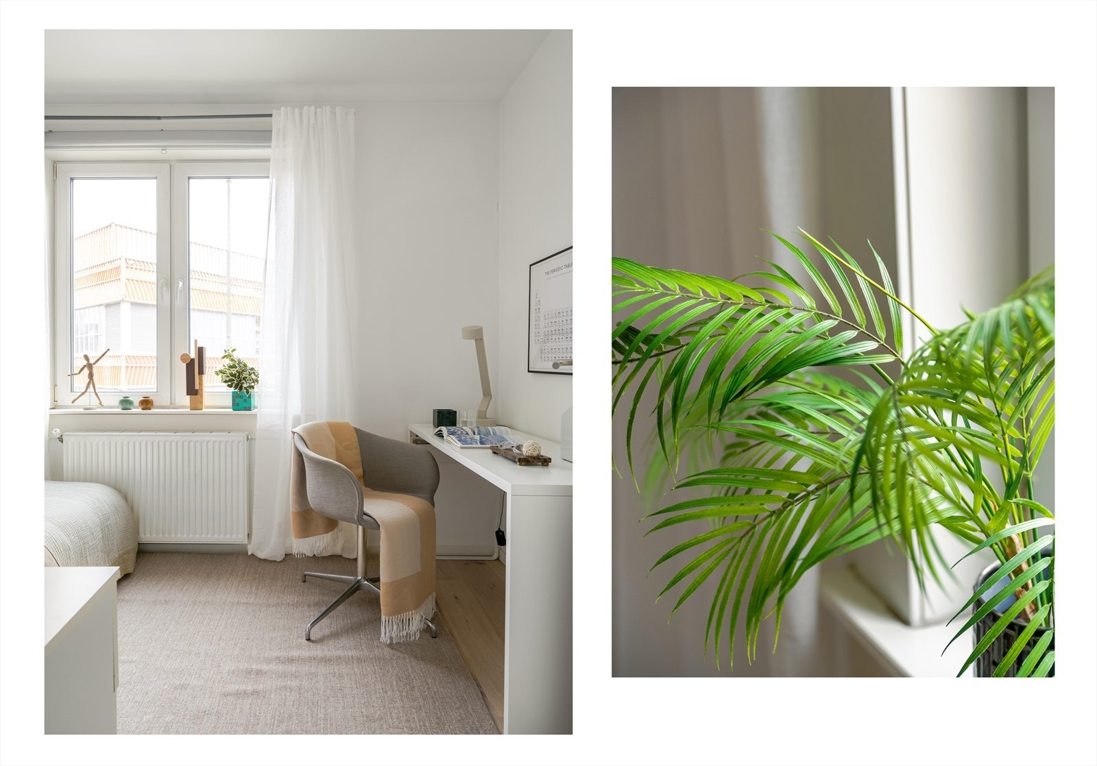 God plass til garderobeskap og/eller kontorpult. Galleribilde