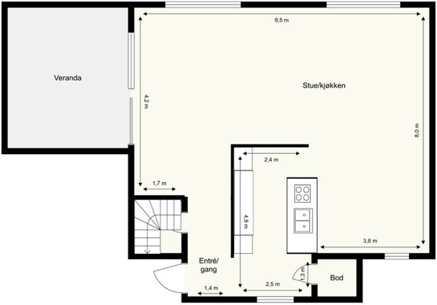 Planskisse første etasje. Galleribilde