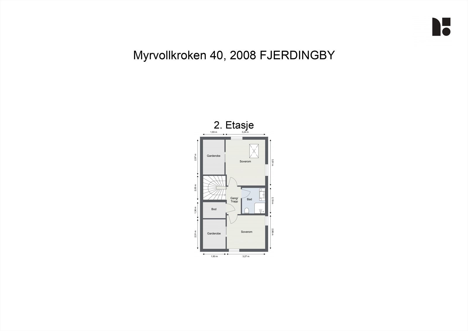 Plantegning 2. etasje Galleribilde