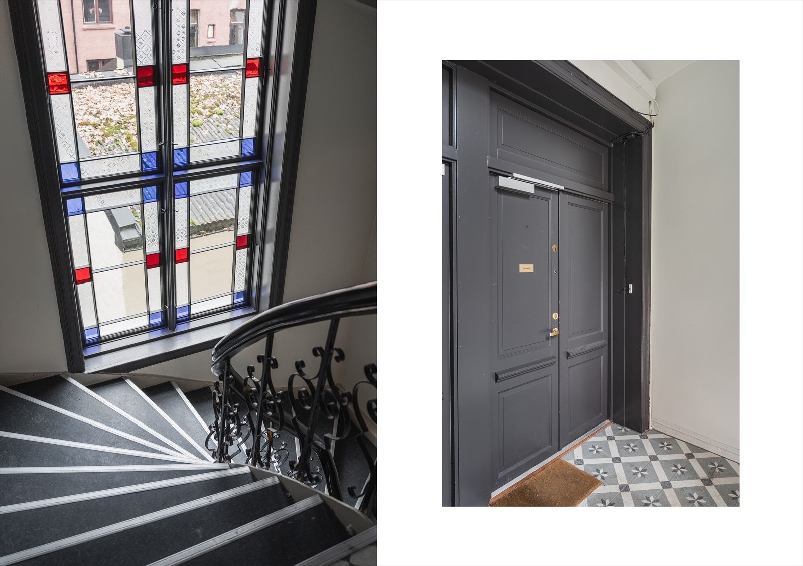 Klassisk bygård med flott oppgang. Galleribilde