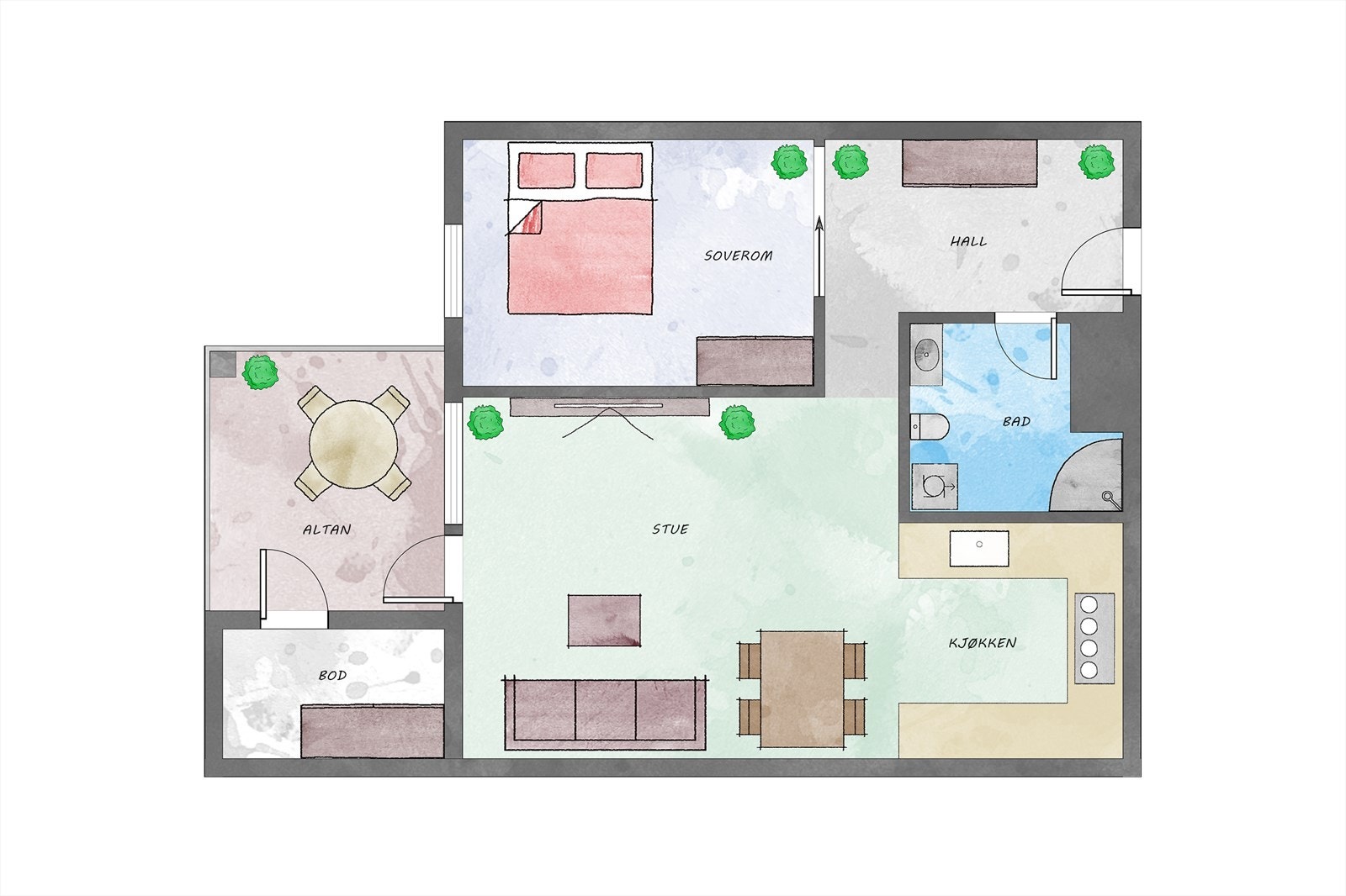 Plantegning Galleribilde