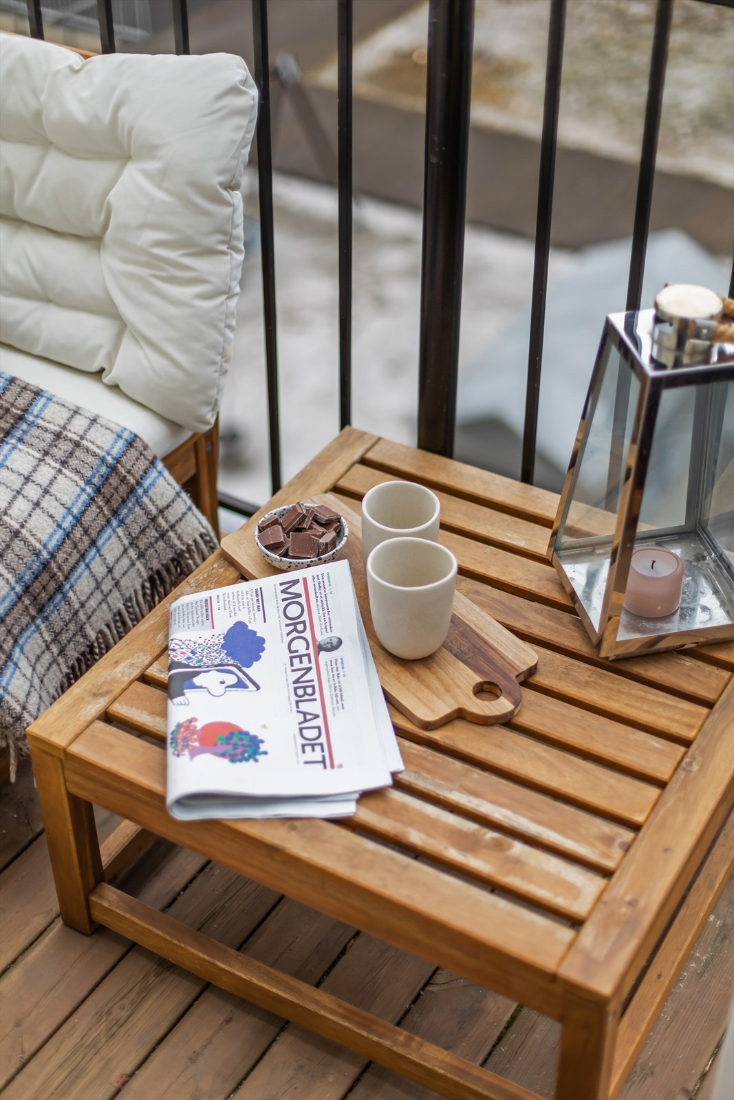 Her kan man i følge selger nyte solen fra ca. kl. 11.00-19:00 på sommerstid. Galleribilde