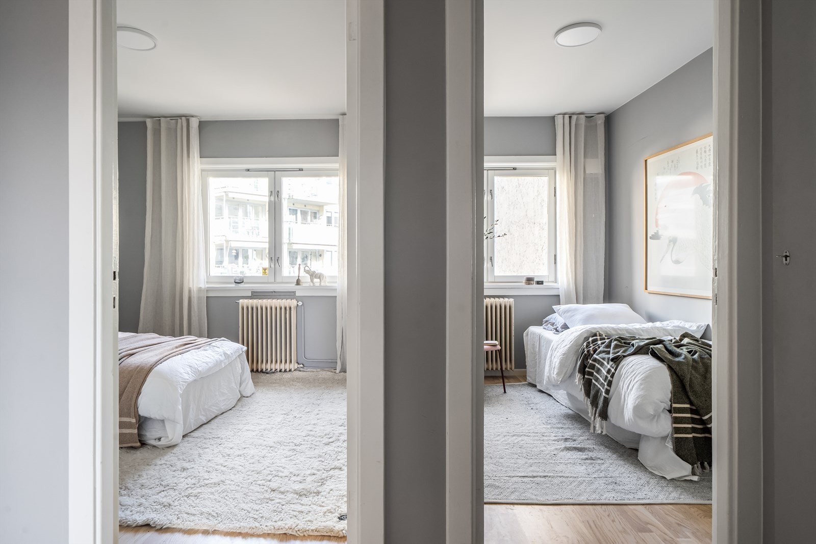 Soverom ll og lll sett fra entré. Galleribilde