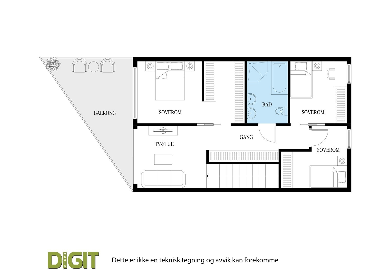 Plantegning 2.etasje. Galleribilde