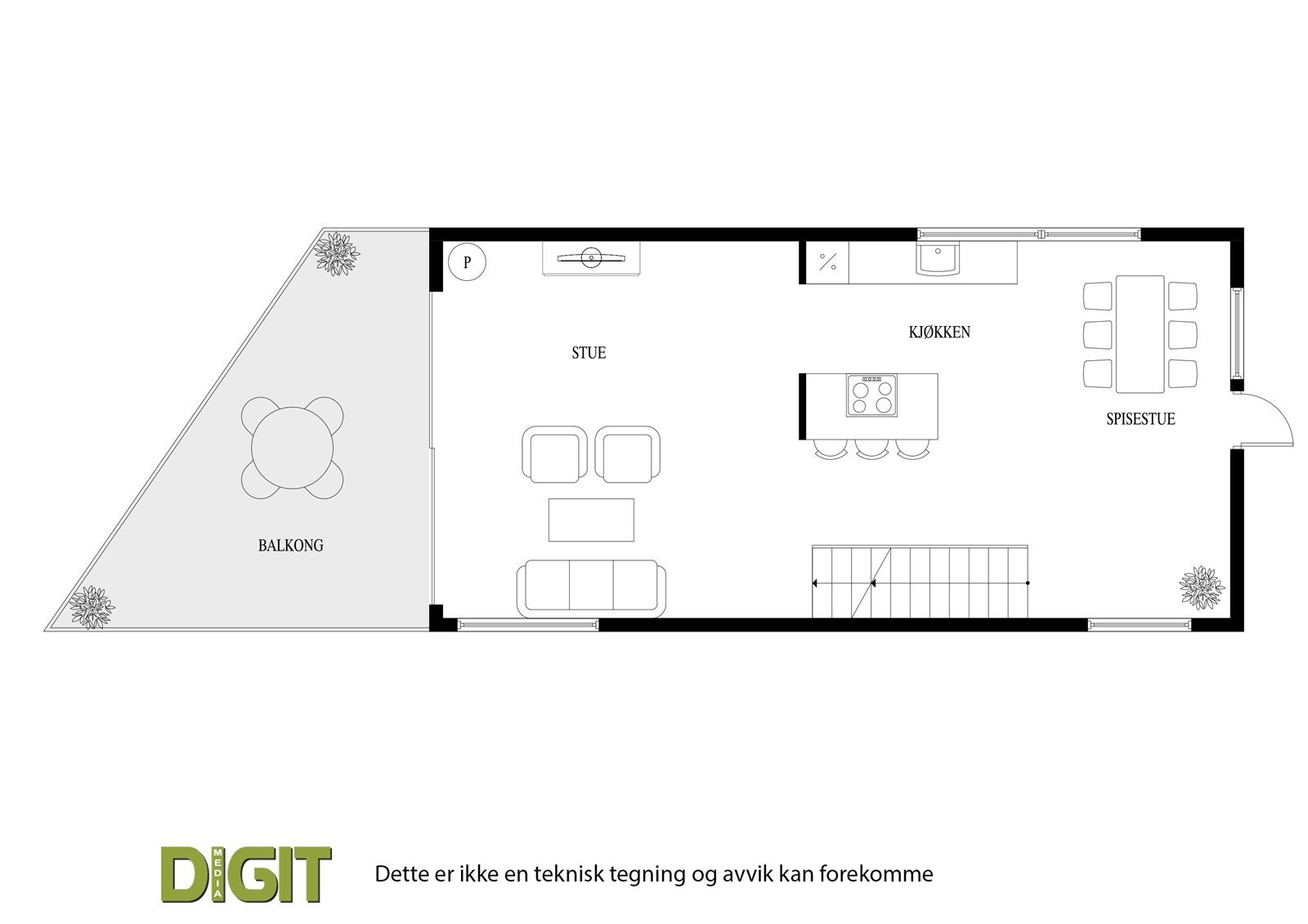Plantegning 1.etasje. Galleribilde
