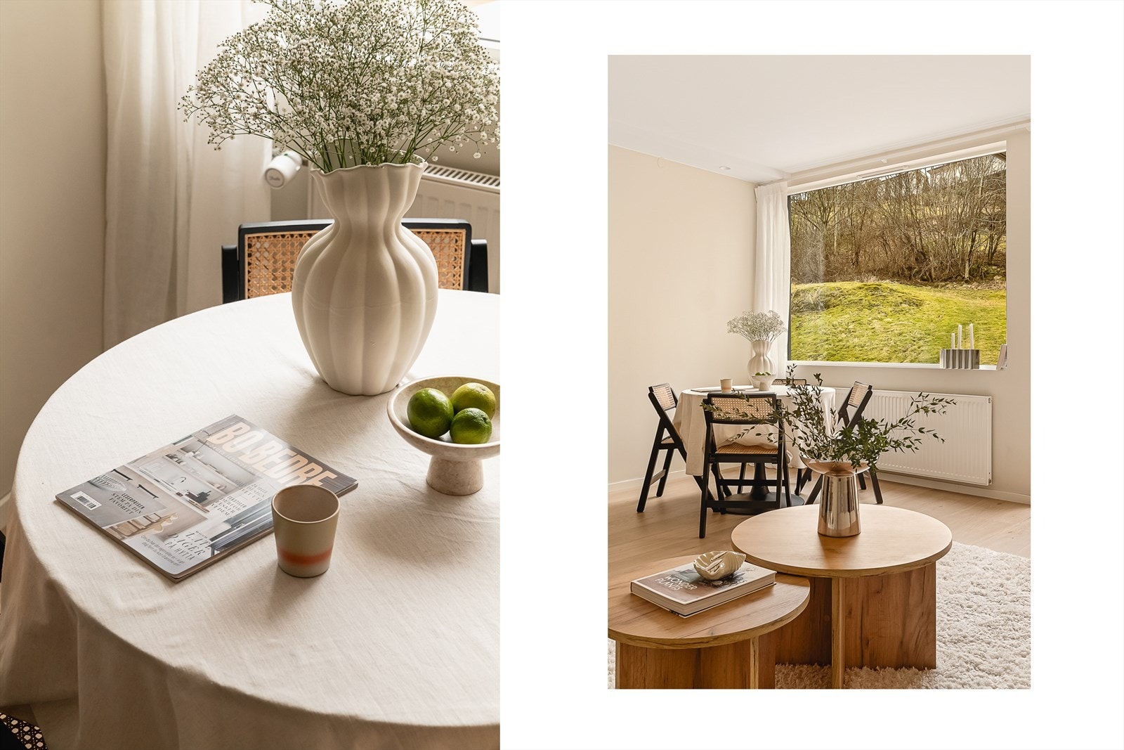 Store vindusflater fyller leiligheten med lys og god stemning. Galleribilde