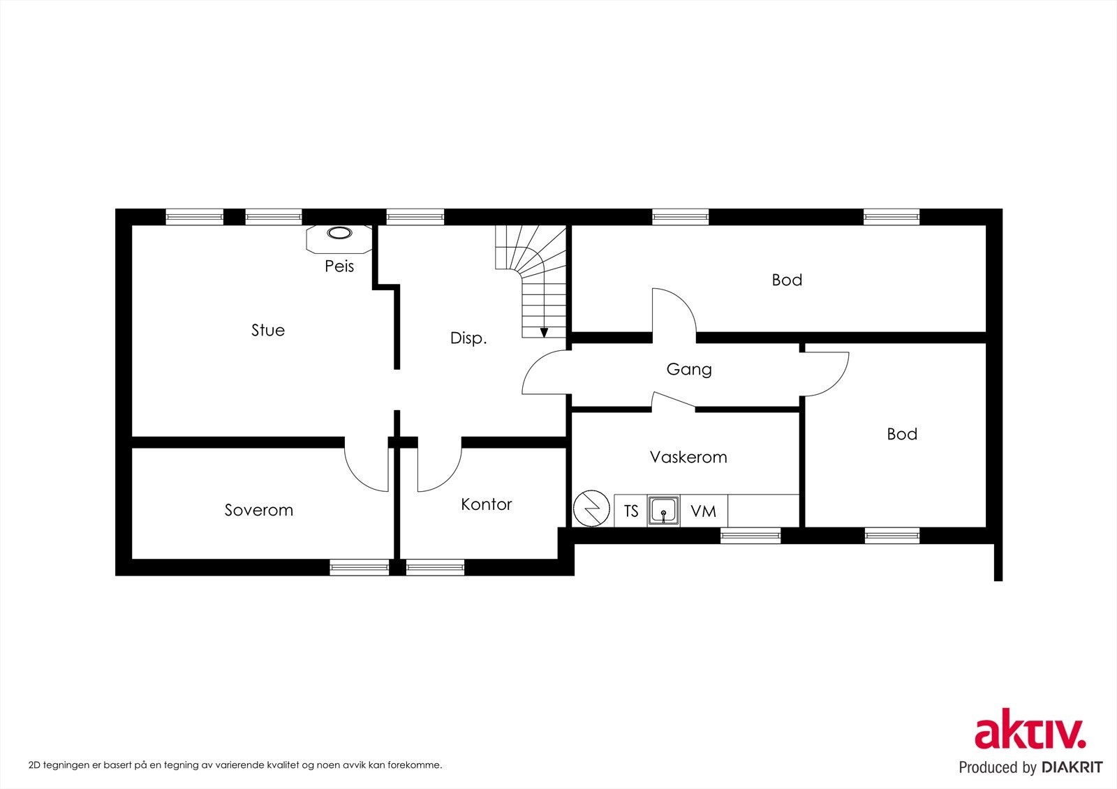 Plantegning underetasje Galleribilde