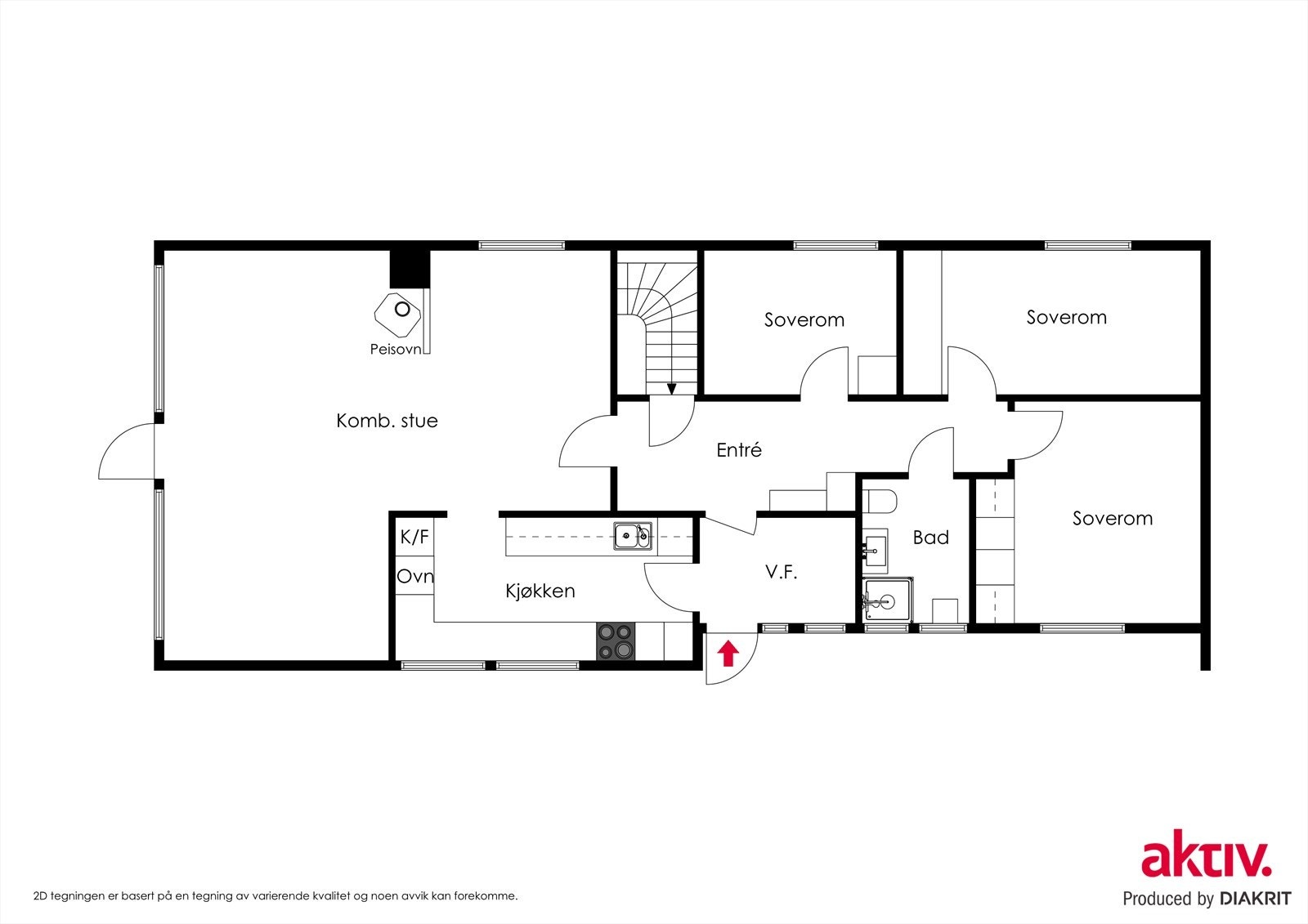 Plantegning hovedetasje Galleribilde