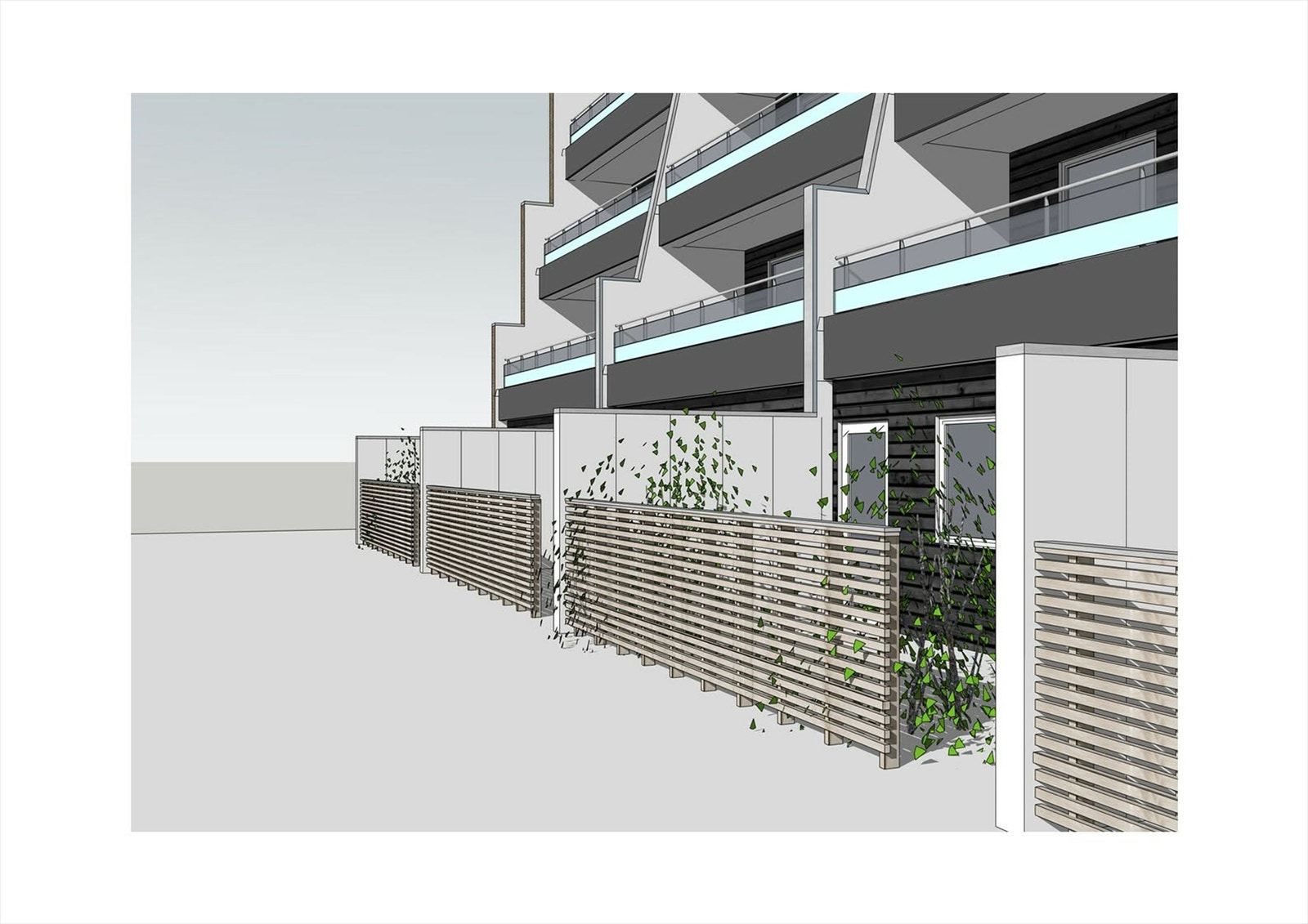 Illustrasjon av ny terrasse. Galleribilde