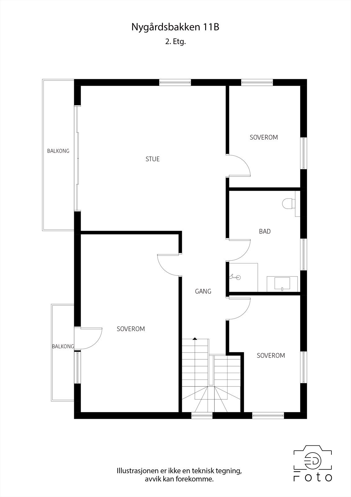 Plantegning 2. etasje Galleribilde