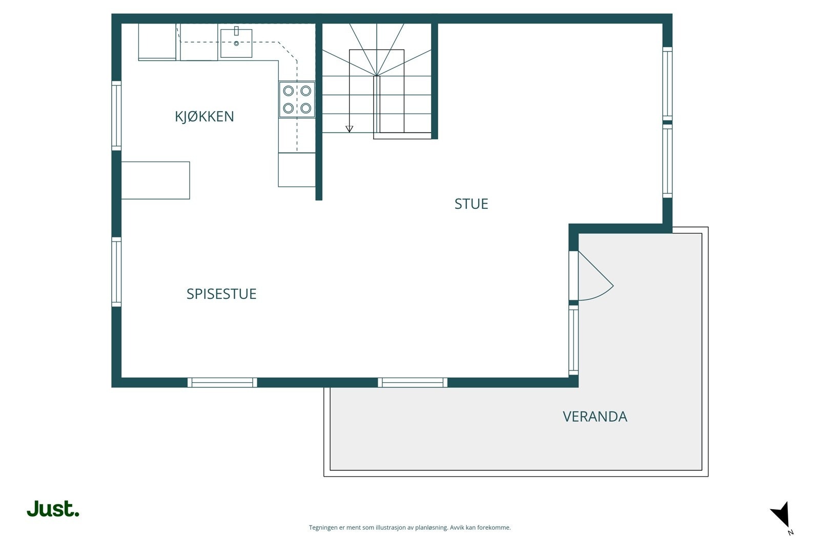 Planskisse 2. etasje. Galleribilde