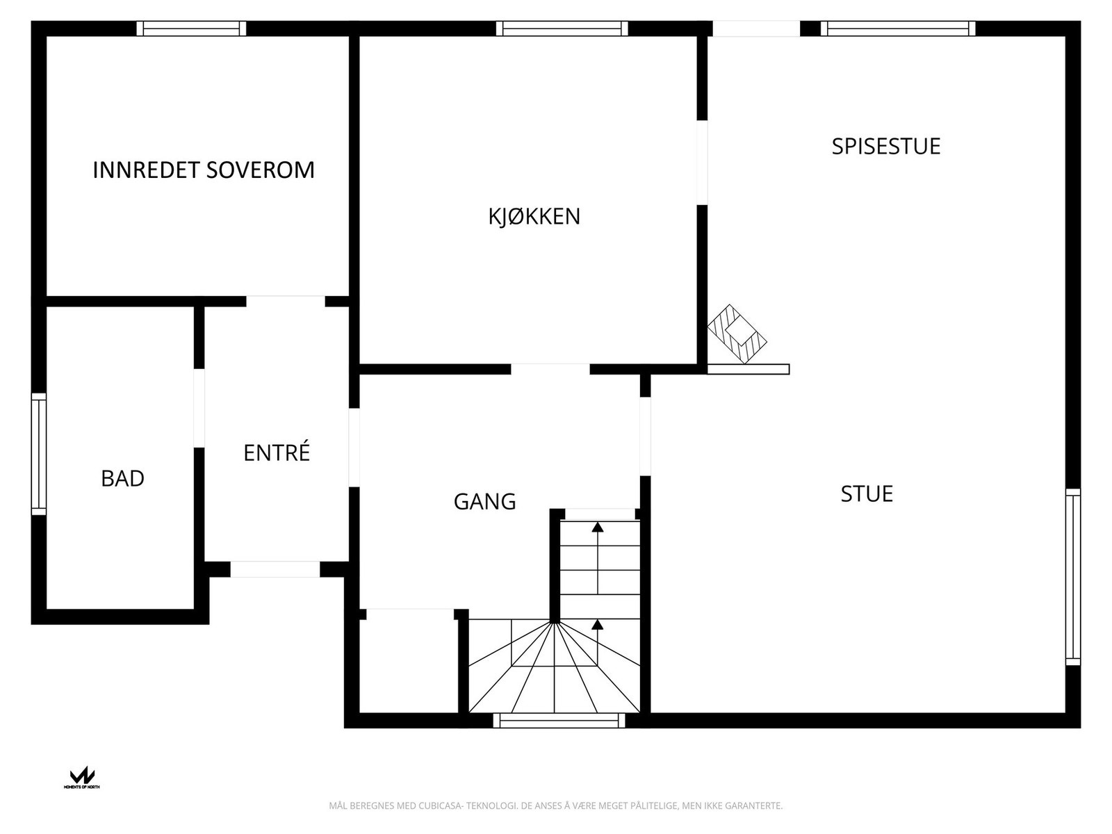 Plantegning 1. etasje Galleribilde