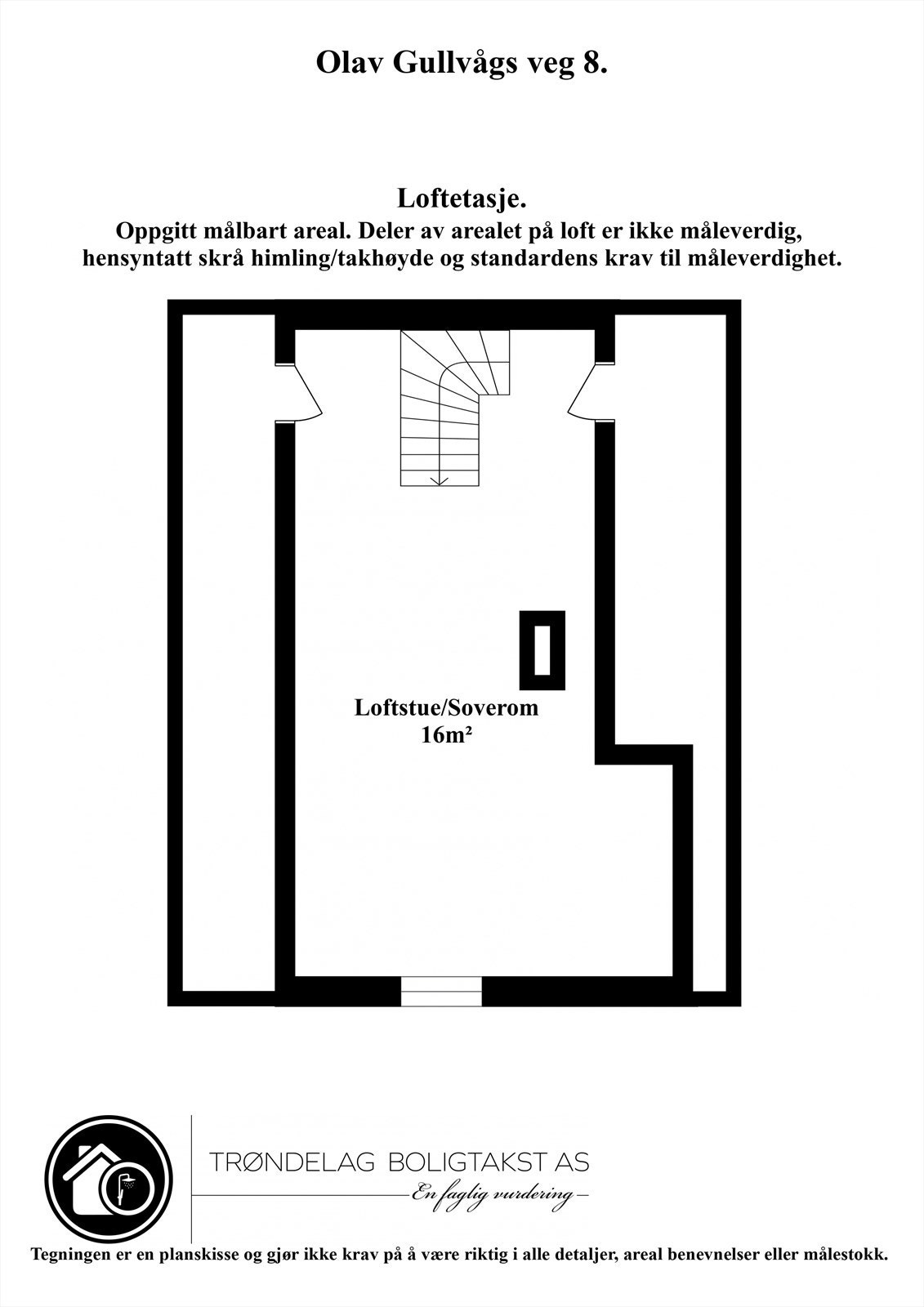 Plantegning loft Galleribilde