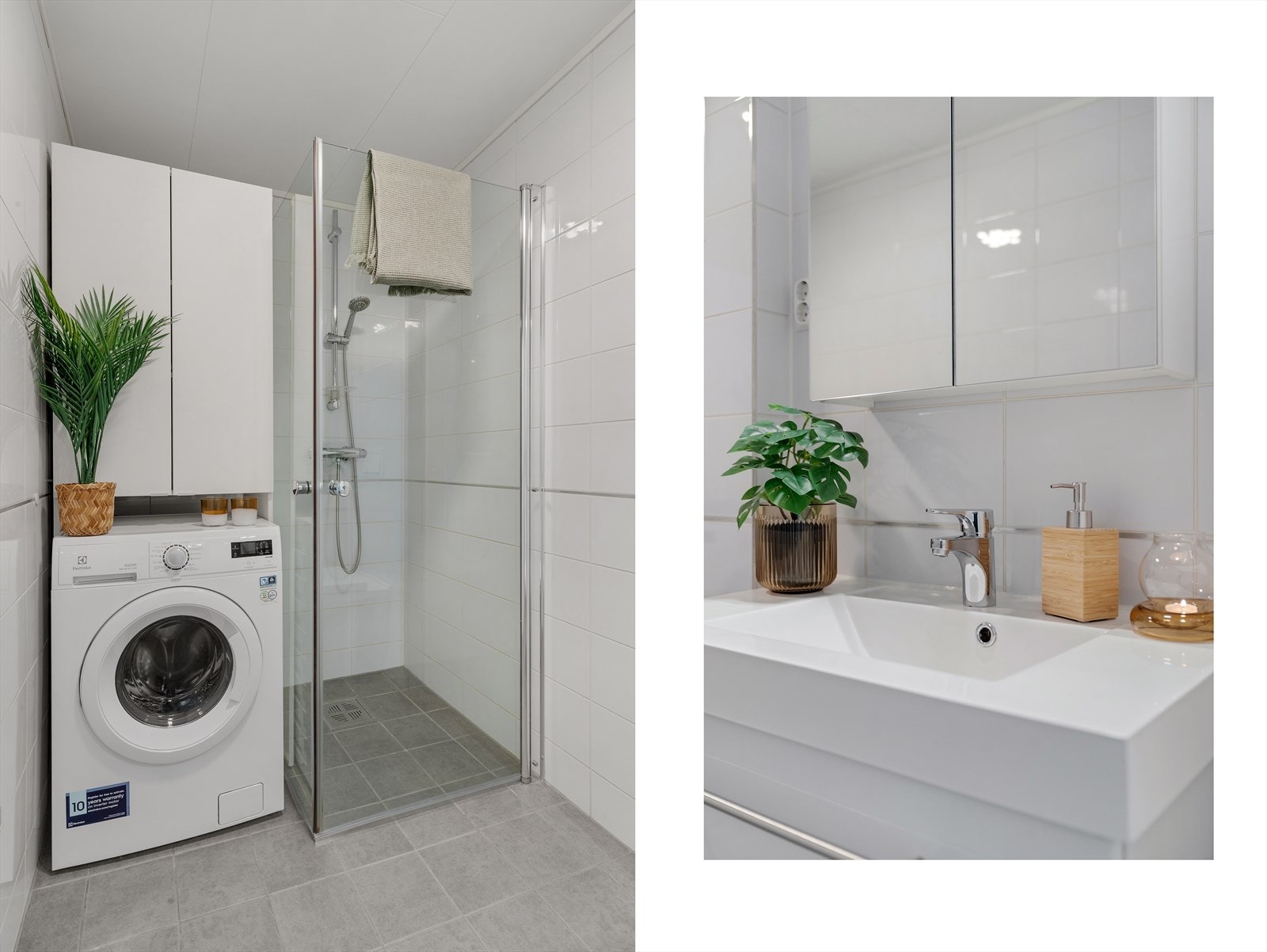 - God plass til en egen vaskenisje med praktiske lagringsmuligheter - Galleribilde