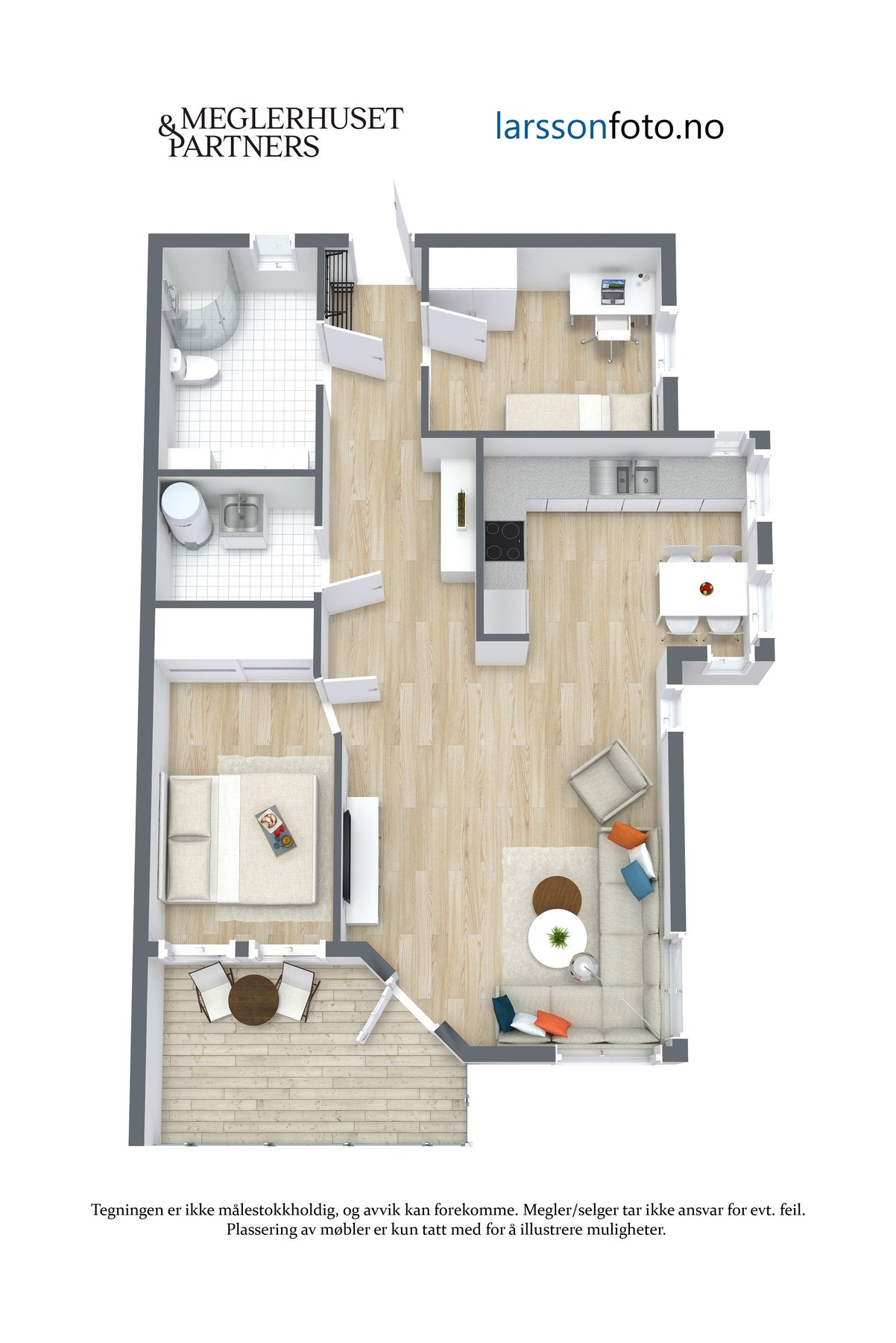 Leilighet med praktisk og effektiv planløsning Galleribilde