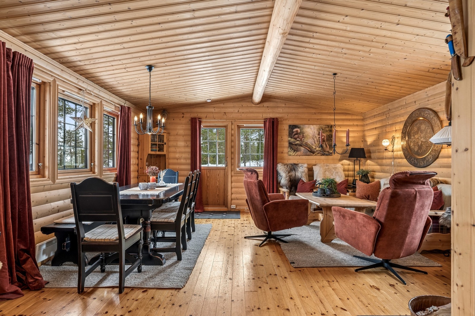 Etter en lang dag ute i naturen er det godt å samle familien i stuen. Galleribilde
