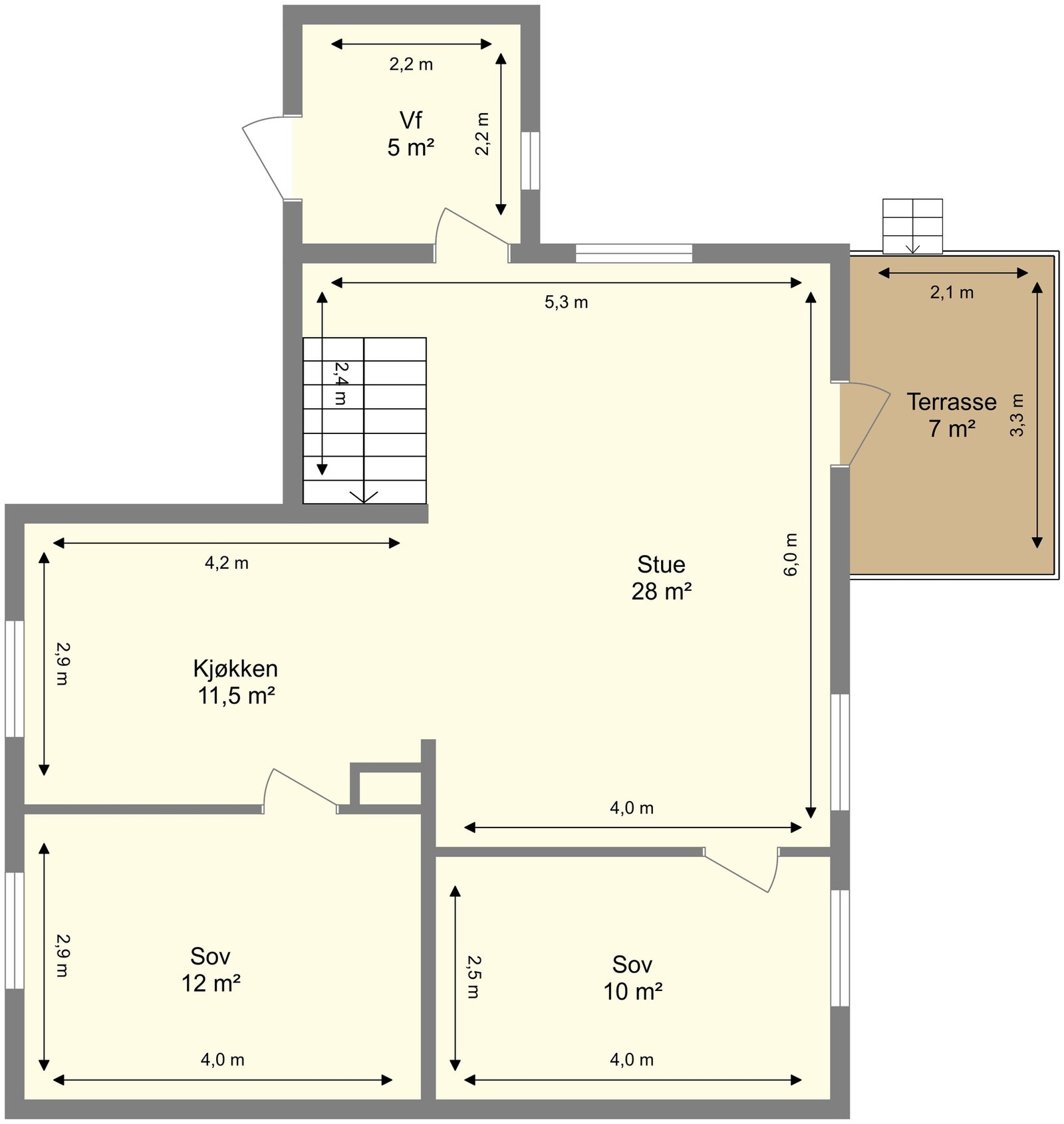 Plantegning - 1. etg Galleribilde