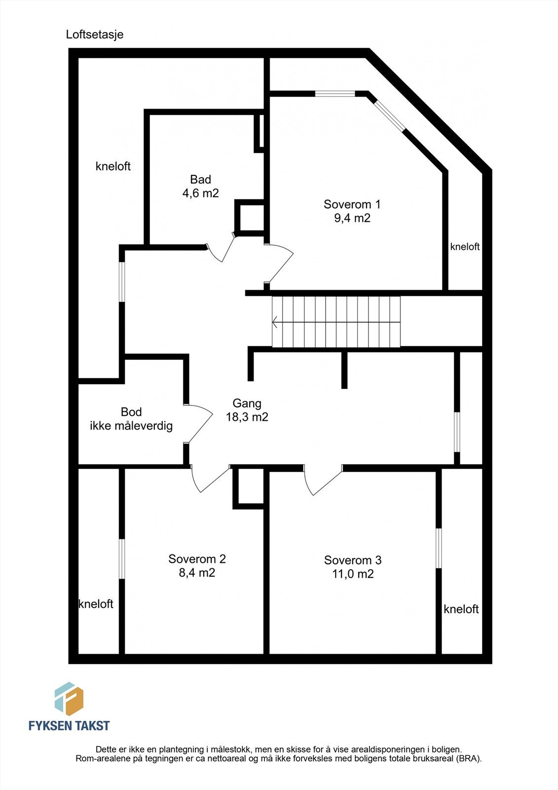 Planskisse loftetasje. Galleribilde