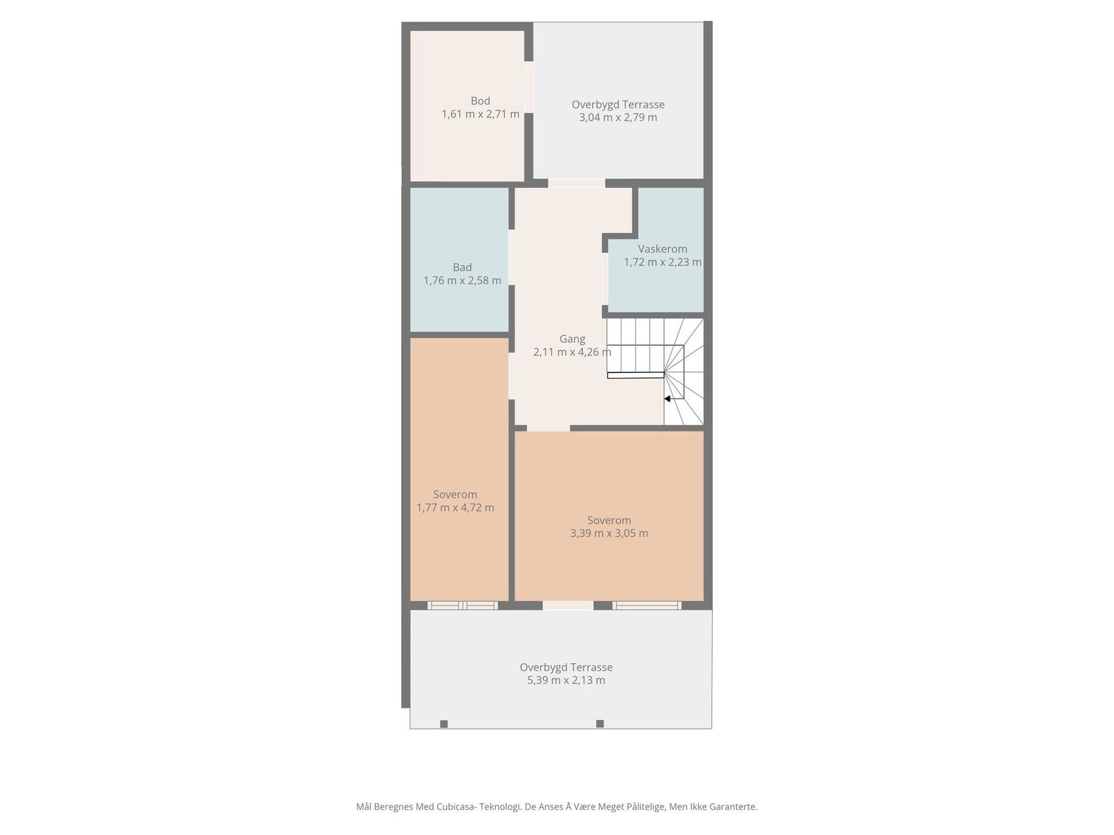 Plantegning 1. etasje - obs: Mål er ikke 100% nøyaktige. Galleribilde