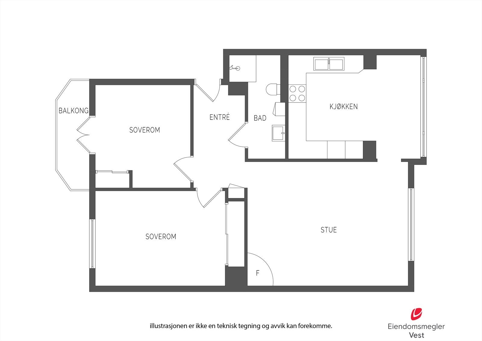 Planløsning 2.etasje. Galleribilde