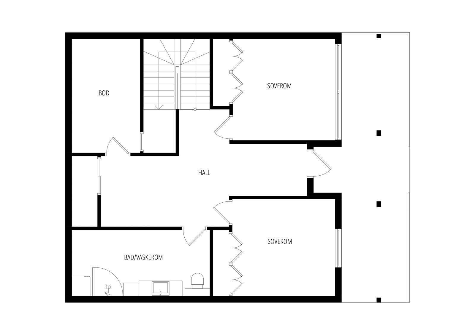 Plantegning første etasje. Galleribilde