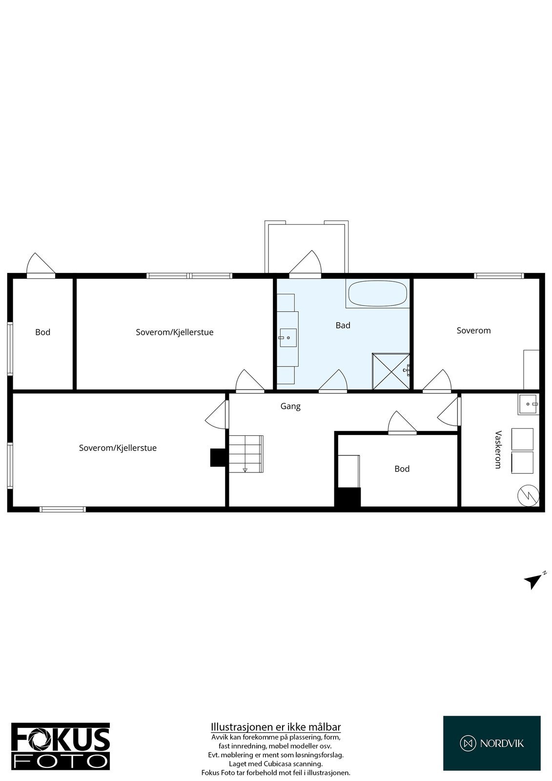 Plantegning 1.etg Galleribilde