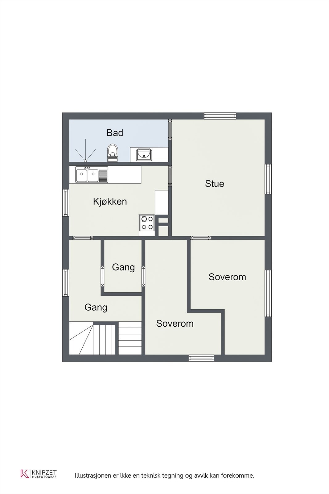 Plantegning 2. etasje Galleribilde