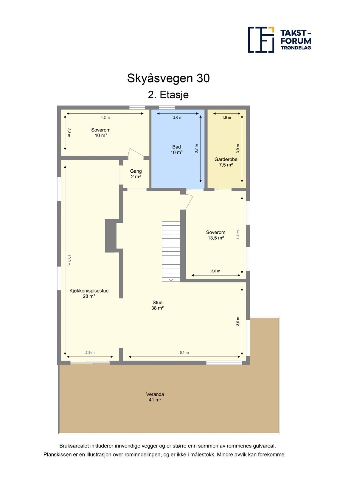 Planskisse 2.etasje. Galleribilde