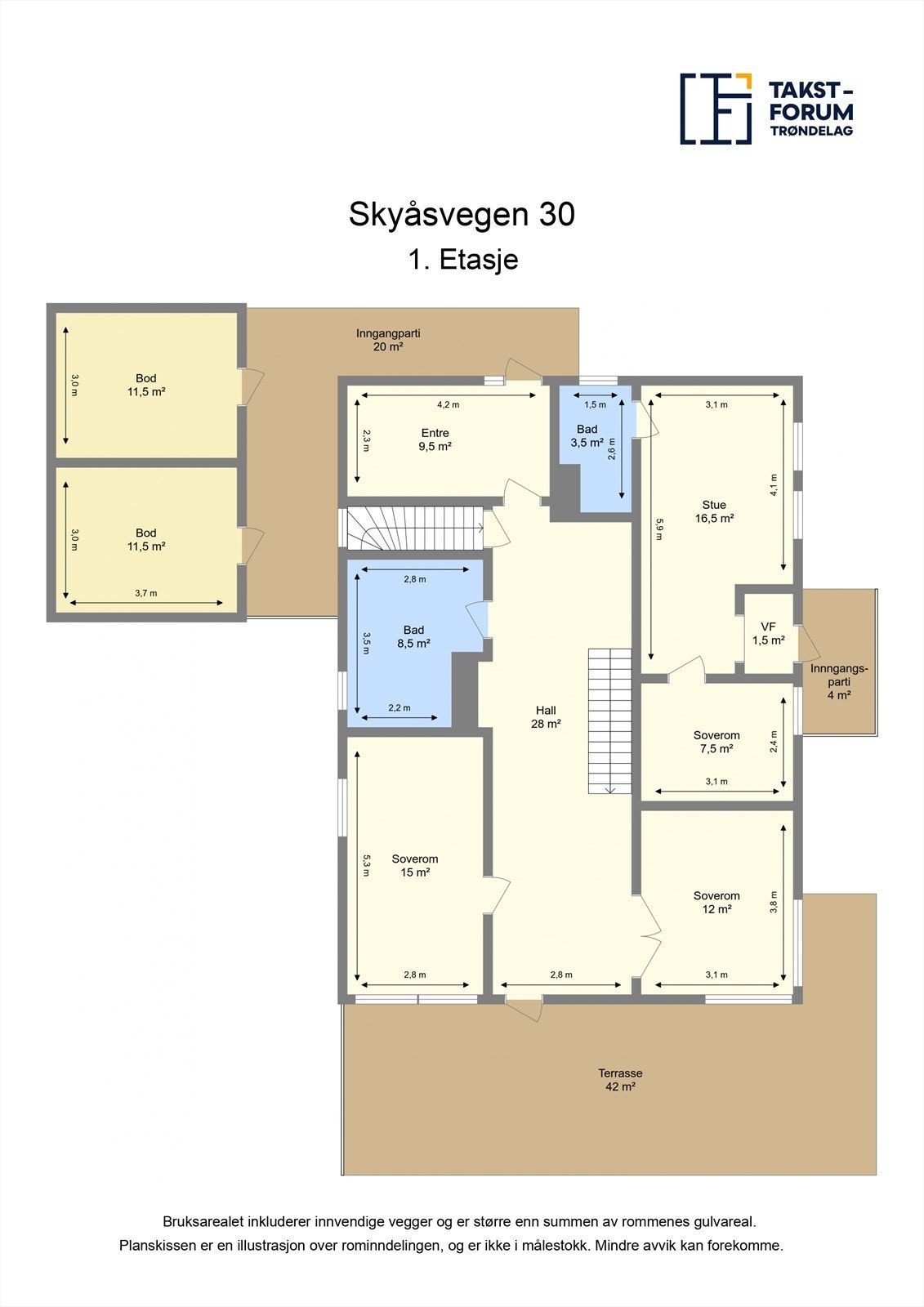 Planskisse 1.etasje. Galleribilde