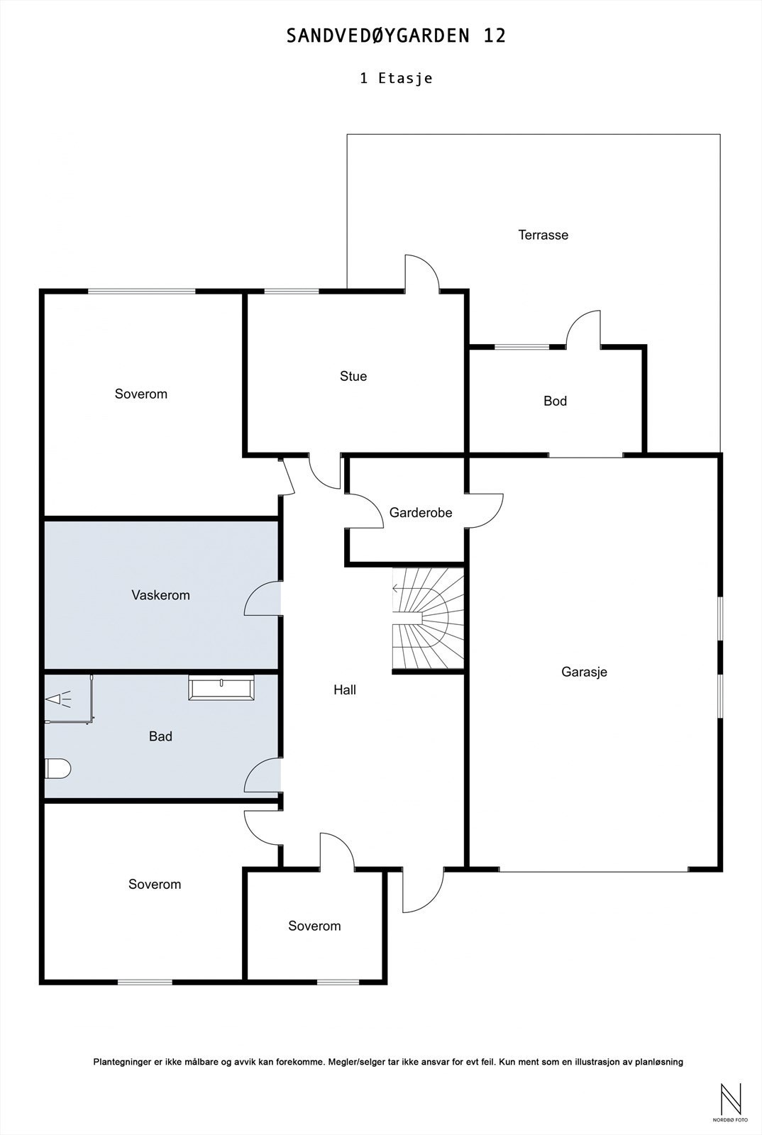 Plantegning 1 etasje. Galleribilde