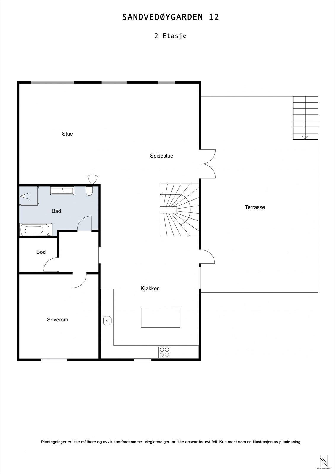 Plantegning 2 etasje Galleribilde