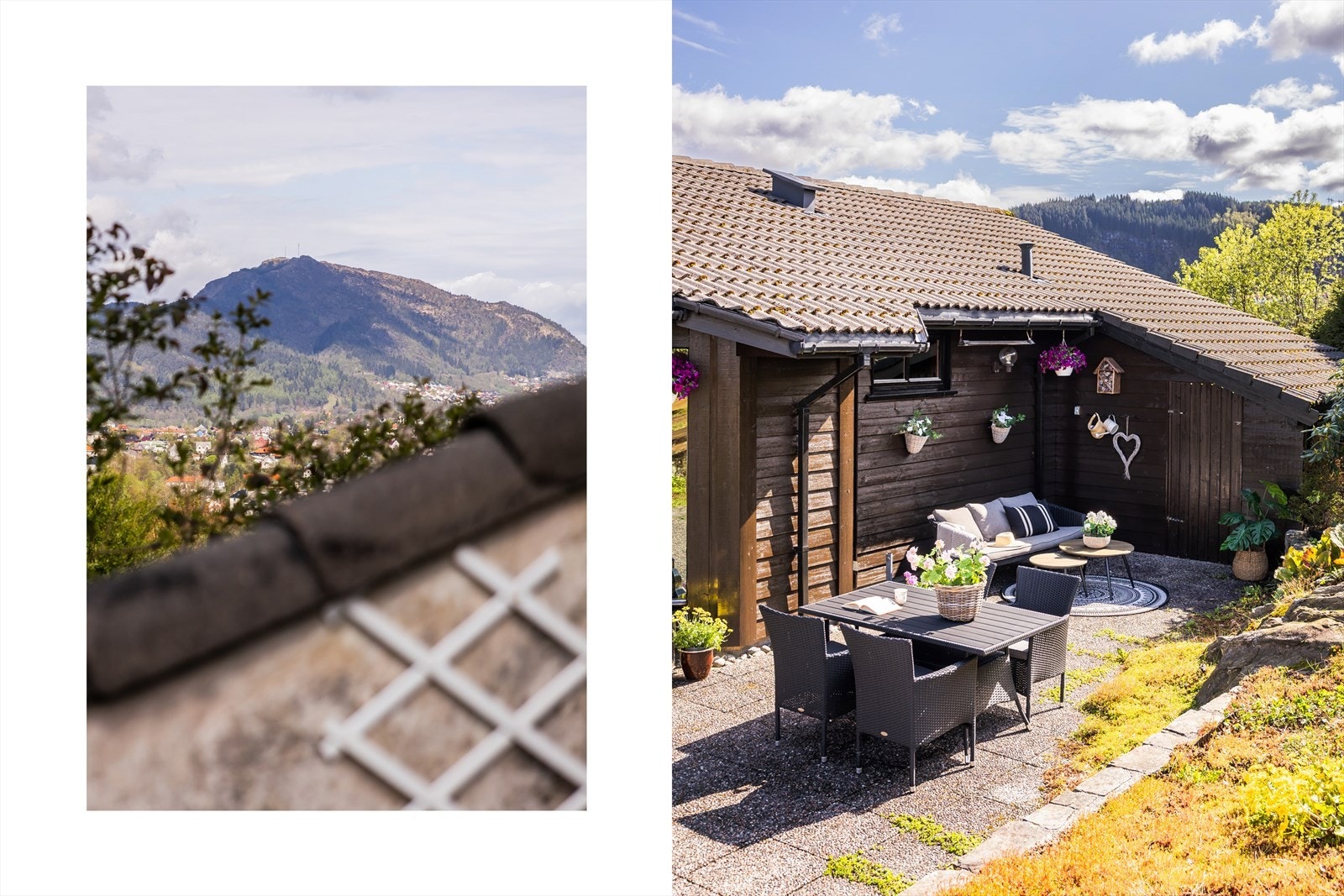 Fra boligen er det utsikt mot blant annet Ulrikken, Fløyen, Bønes, Løvstakken og Sotrafjellene. Galleribilde