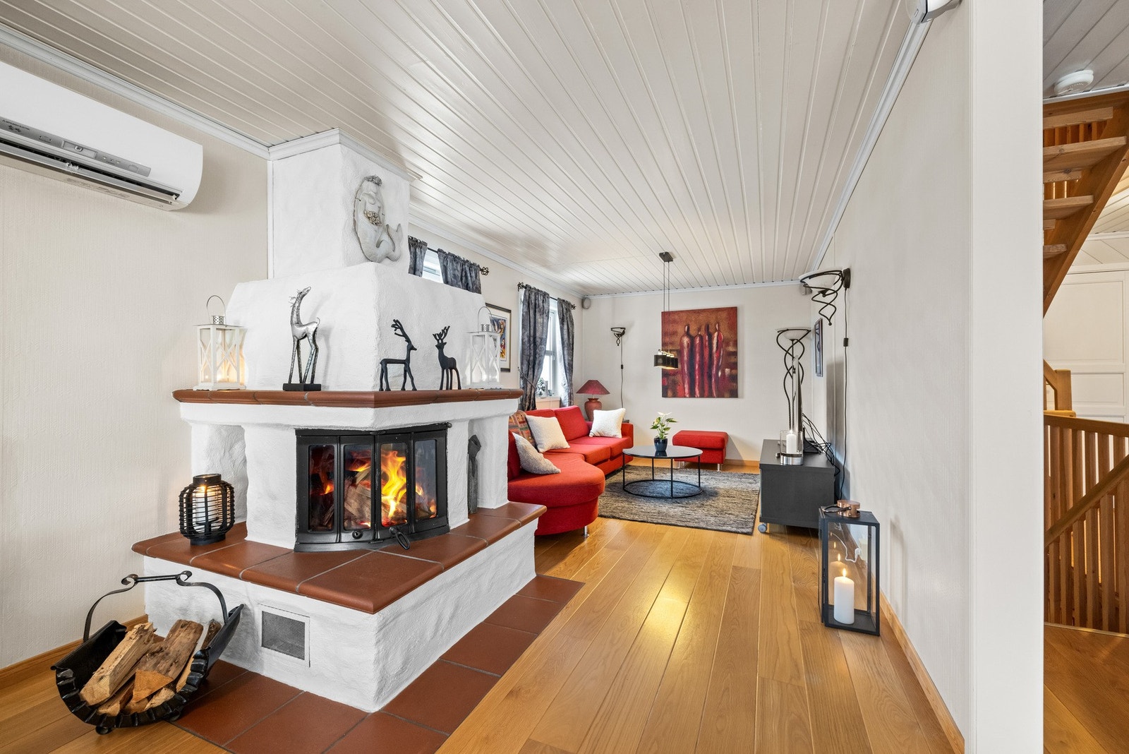 Varmepumpe som bidrar til et komfortabelt inneklima gjennom hele året. Galleribilde